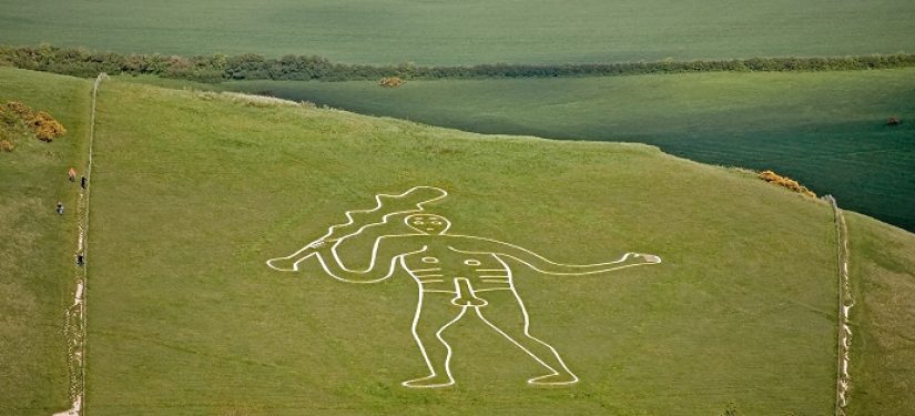 Cerne Giant and Cerne Abbas village